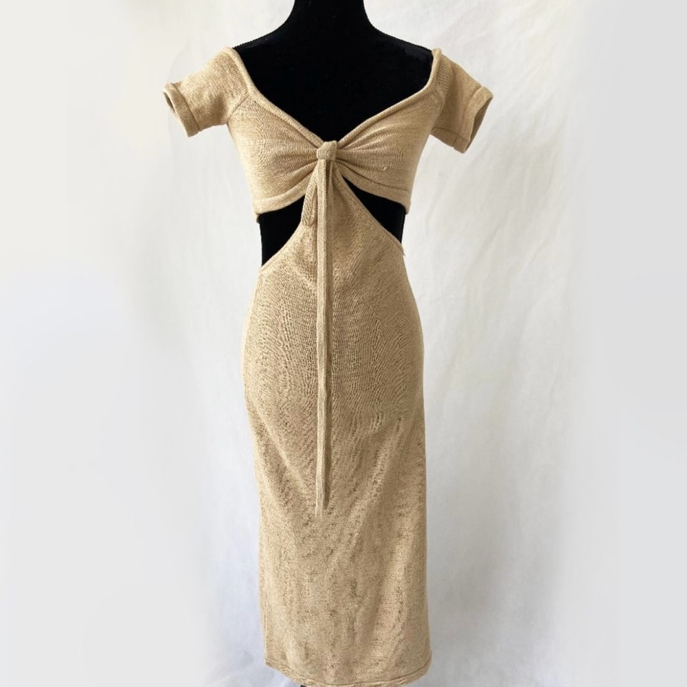 Cult Gaia Tan Backless Dress